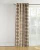 Brown cream combination premium quality ready-made curtain online for bedroom window